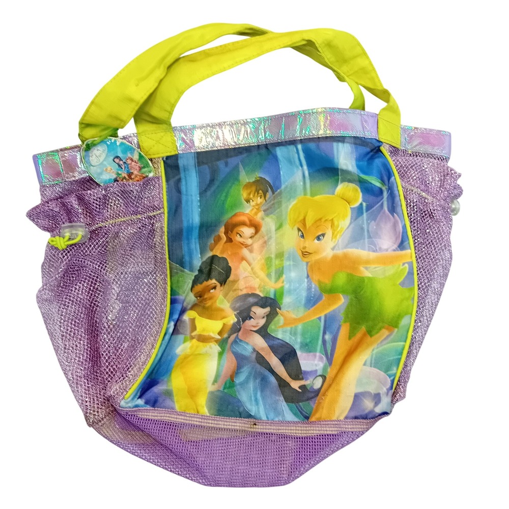 Used W/ Tag Y2K Disney Store Tinkerbell Fairies Pixie Hollow Beach Tote Bag READ